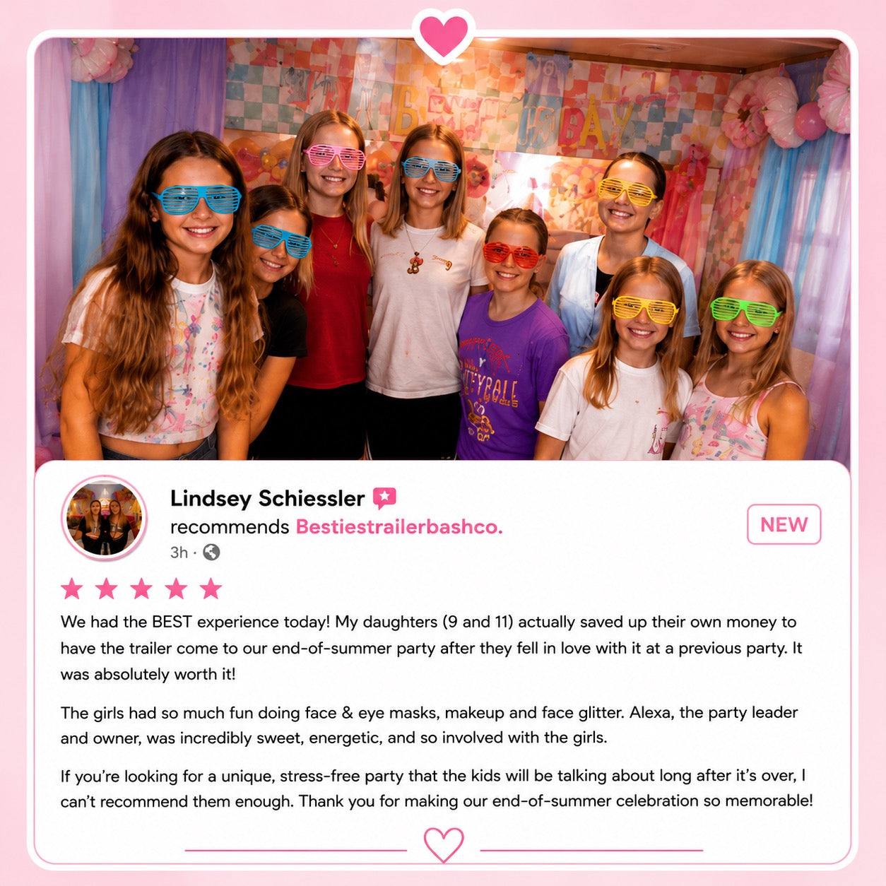 Besties Trailer Bash party