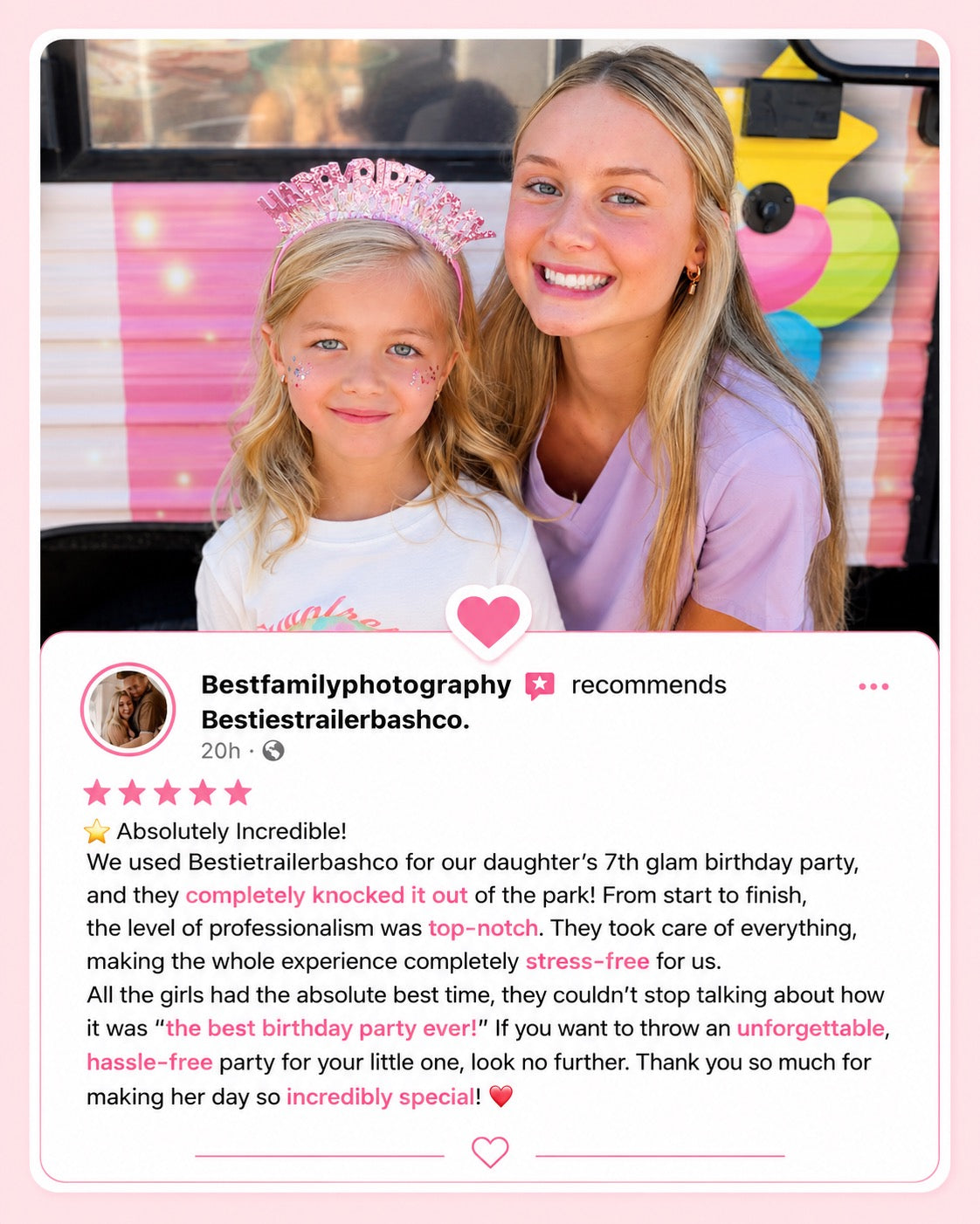 Besties Trailer Bash party
