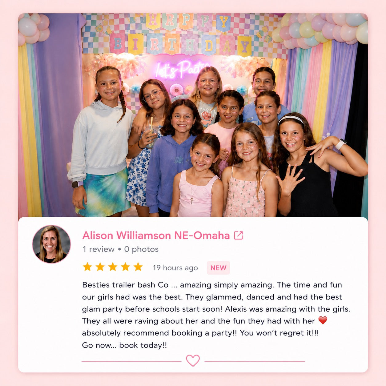 Besties Trailer Bash party